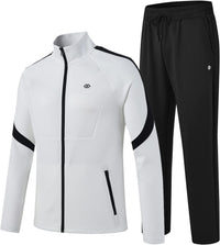 Stylish Men's Tracksuit - Olly-White/Black-S-State of Style