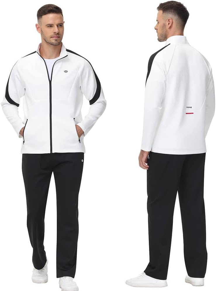 Stylish Men's Tracksuit - Olly-White/Black-S-State of Style