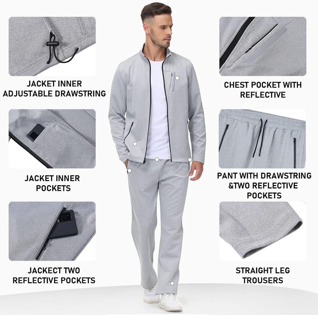 Stylish Men's Tracksuit - Olly-White/Black-S-State of Style