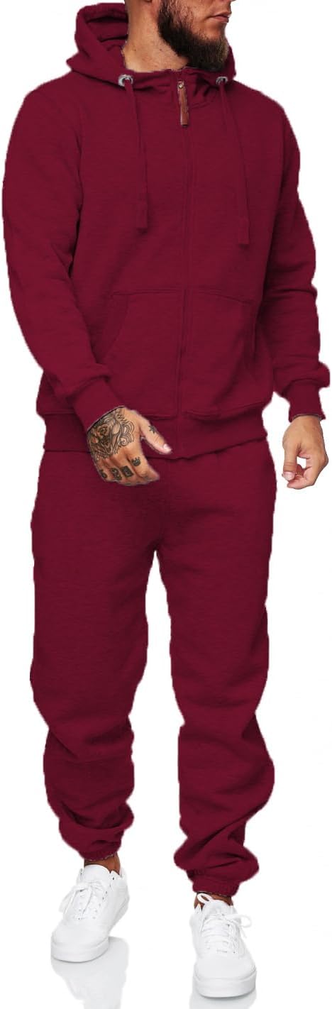 Stylish Men's Tracksuit - Taylor-Burgundy-S-State of Style