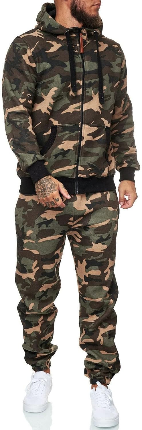 Stylish Men's Tracksuit - Taylor-Green Camouflage-S-State of Style