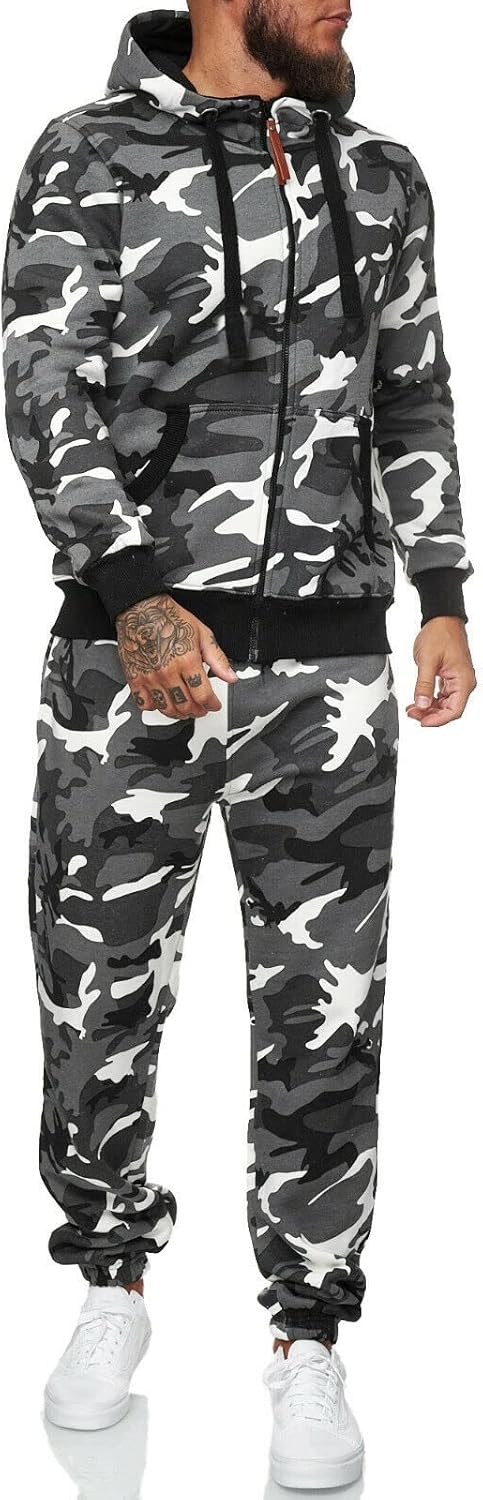 Stylish Men's Tracksuit - Taylor-White Camouflage-S-State of Style