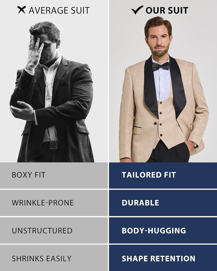 Stylish Men's Tuxedo - Jameson-Beige-XS-State of Style