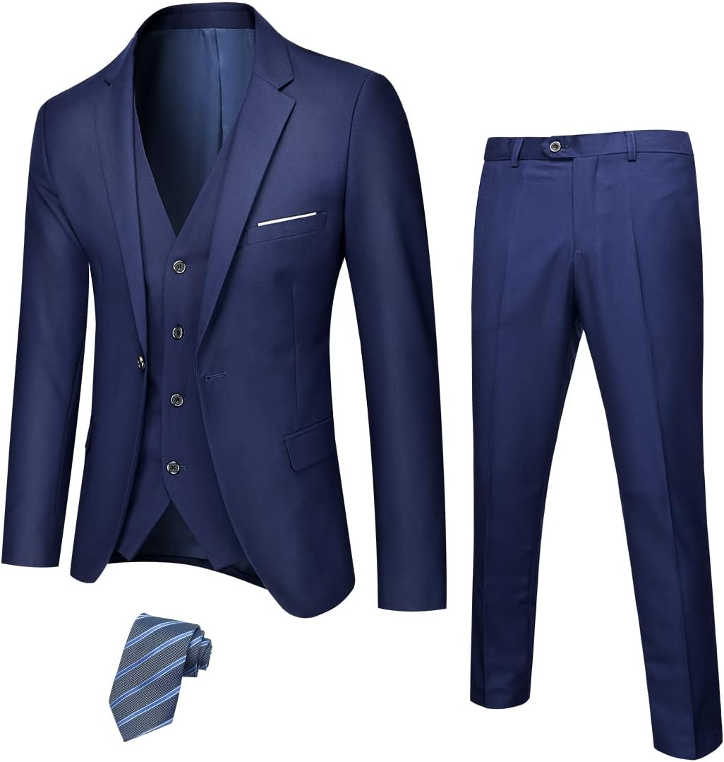 Stylish Men's Tuxedo - Jameson-Navy Blue (Stretch)-XS-State of Style