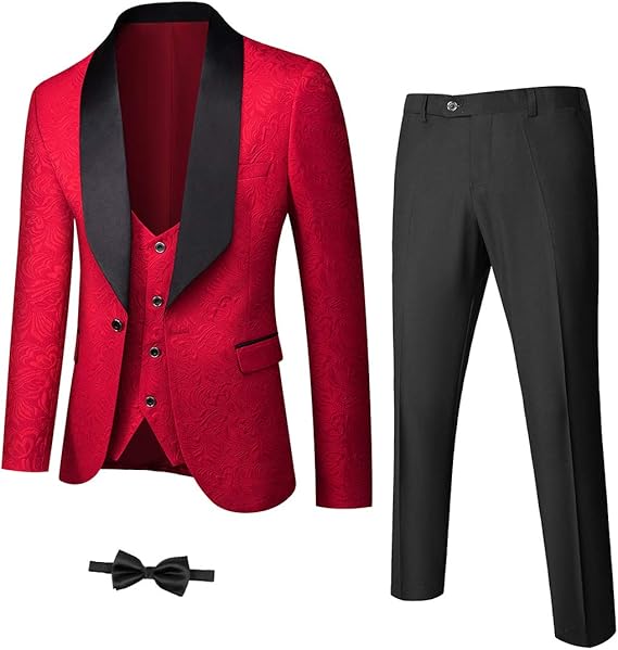 Stylish Men's Tuxedo - Jameson-Red-XS-State of Style