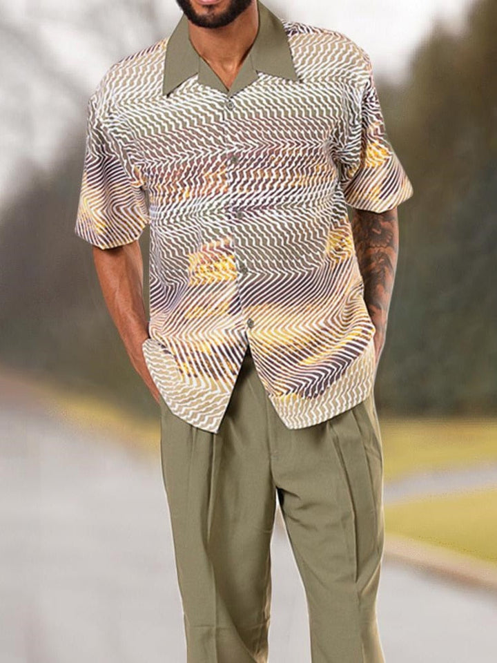 Stylish men's two-piece set for warm days - summer classic-Set D-S-State of Style