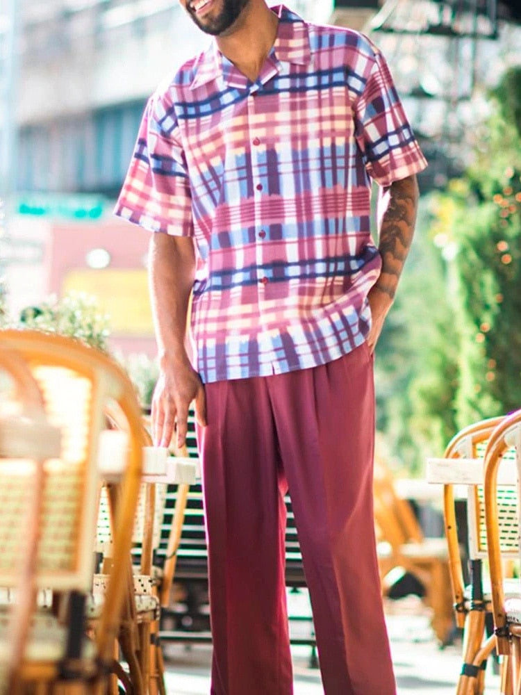 Stylish men's two-piece set for warm days - summer classic-Set E-S-State of Style