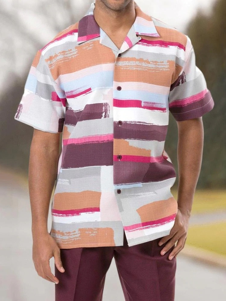 Stylish men's two-piece set for warm days - summer classic-Set F-S-State of Style