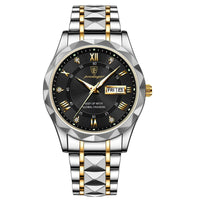Stylish Men's Watch in Stainless Steel - LumiSteel-Gold Black-State of Style