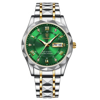 Stylish Men's Watch in Stainless Steel - LumiSteel-Gold Green-State of Style