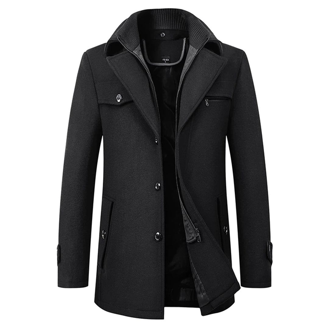 Stylish Men's Winter Coat - Victor-Black-M-State of Style