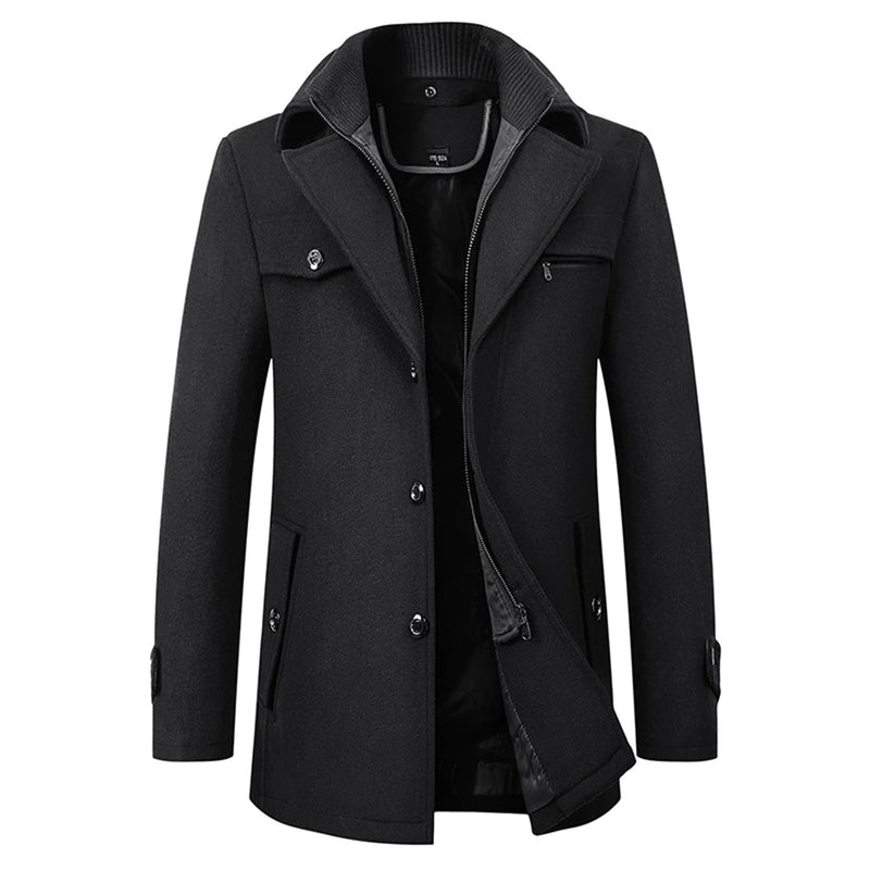 Stylish Men's Winter Coat - Victor-Black-M-State of Style