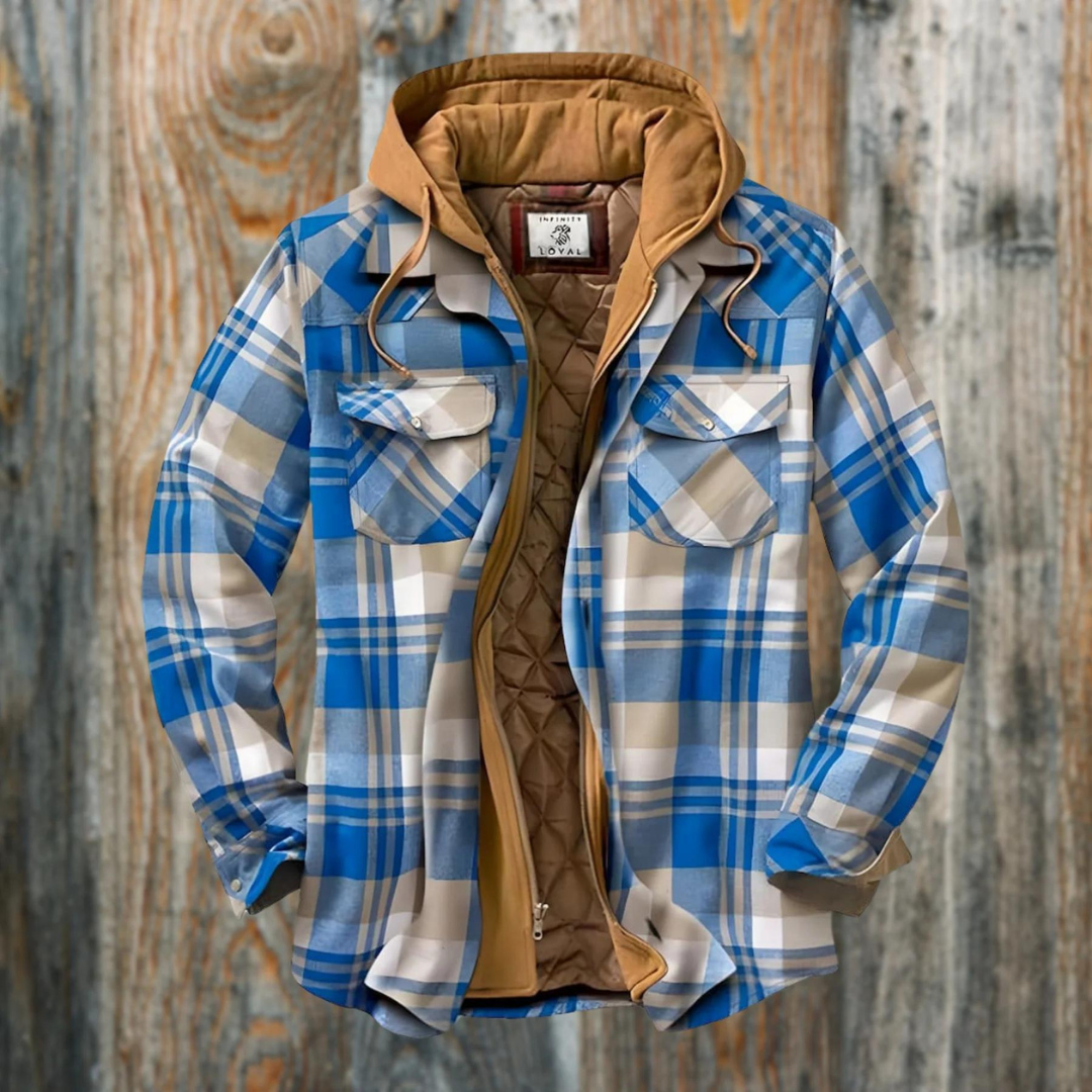 Stylish Men's Winter Jacket - RusticJack-Blue-S-State of Style