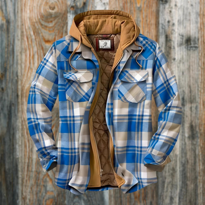 Stylish Men's Winter Jacket - RusticJack-Blue-S-State of Style