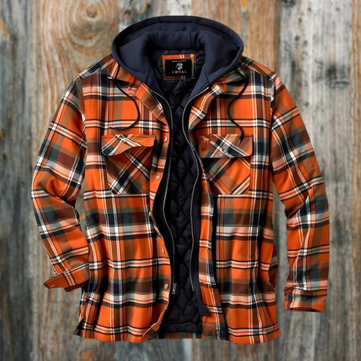 Stylish Men's Winter Jacket - RusticJack-Orange-S-State of Style