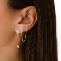 Stylish Minimalist Earrings - Lina-Silver-State of Style