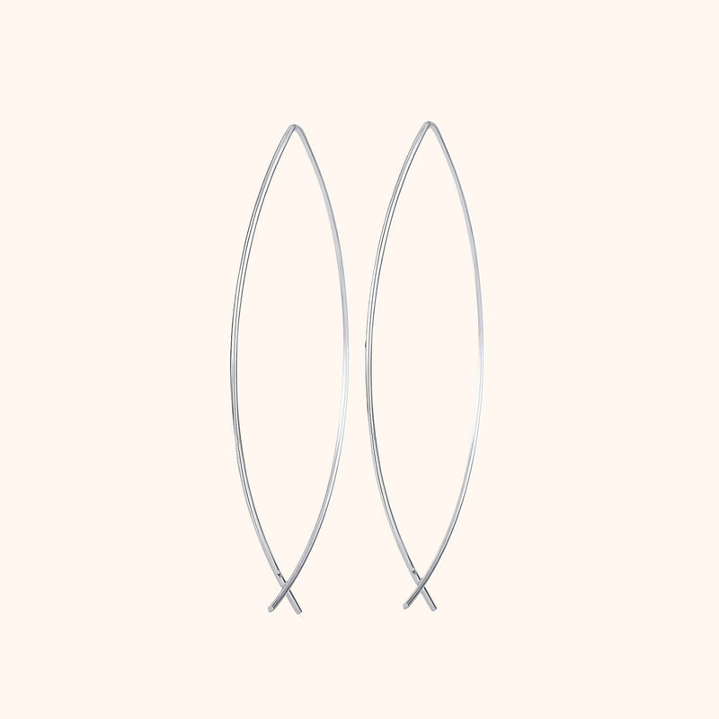 Stylish Minimalist Earrings - Lina-Silver-State of Style