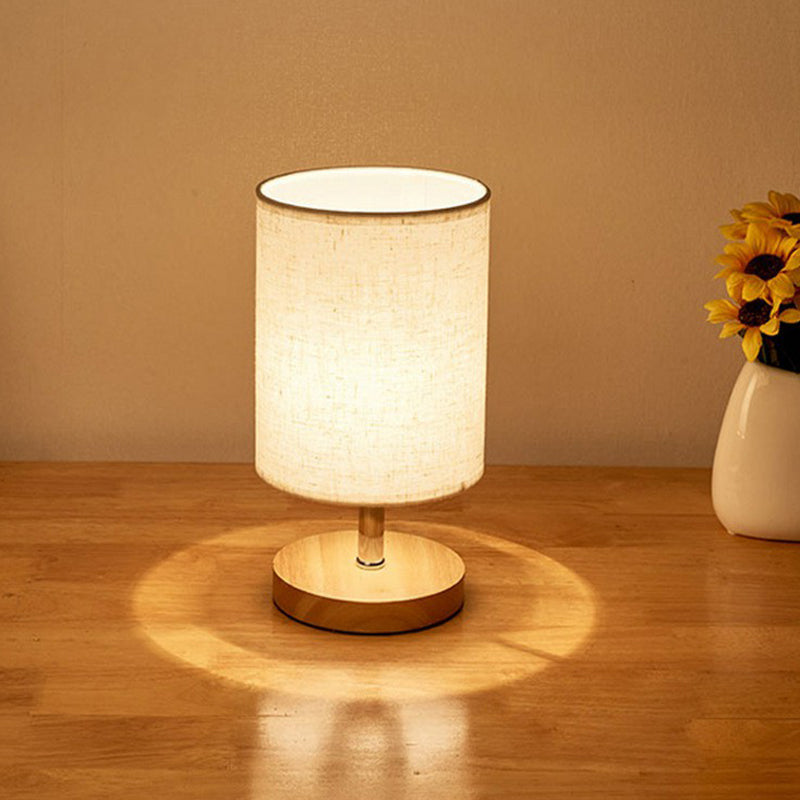 Stylish Minimalist Table Lamp - LinenWood-Round-State of Style