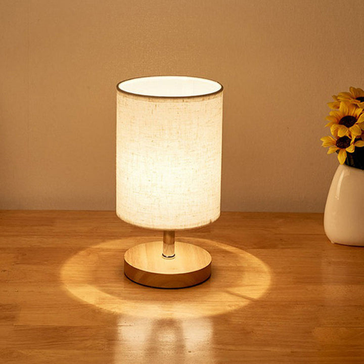 Stylish Minimalist Table Lamp - LinenWood-Round-State of Style