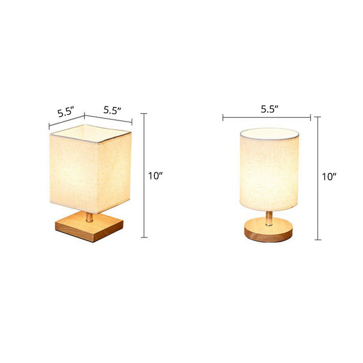 Stylish Minimalist Table Lamp - LinenWood-Round-State of Style