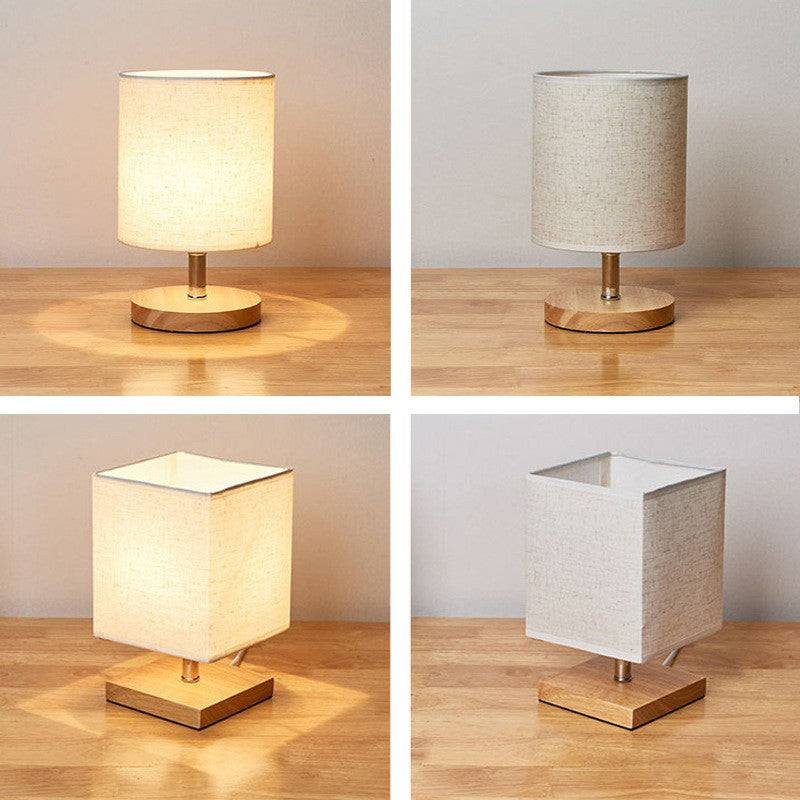 Stylish Minimalist Table Lamp - LinenWood-Round-State of Style