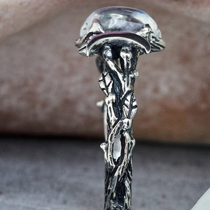 Stylish Moonstone Statement Ring - Iris-Moon-51mm-State of Style