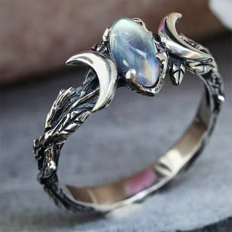 Stylish Moonstone Statement Ring - Iris-Moon-51mm-State of Style