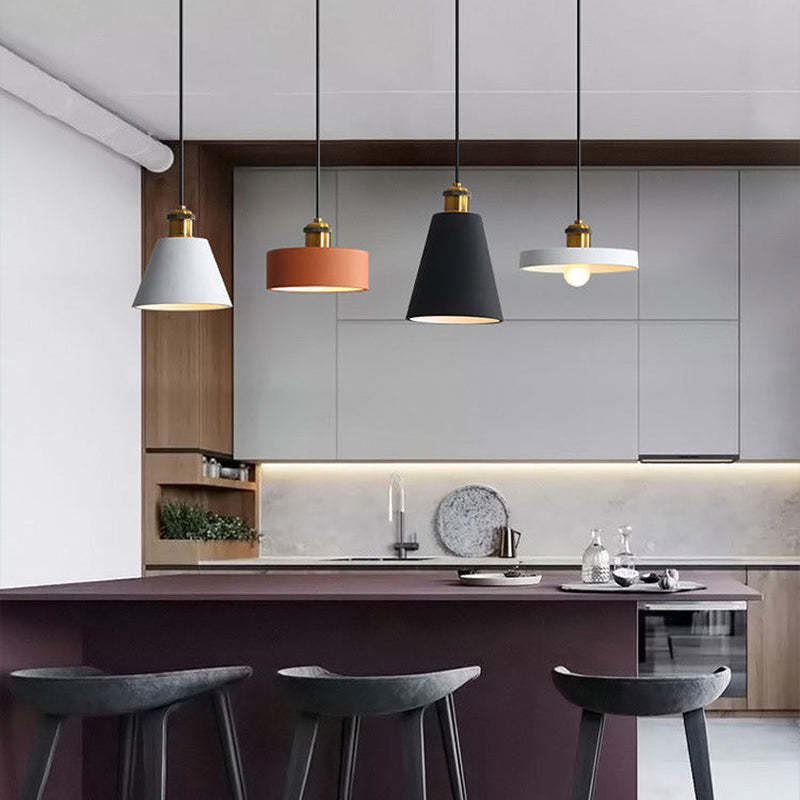 Stylish Morandi Design LED Pendant Light - MoraGlow-A-White-State of Style