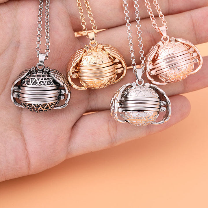 Stylish Multi-Layer Photo Locket Necklace-Antique silver-State of Style