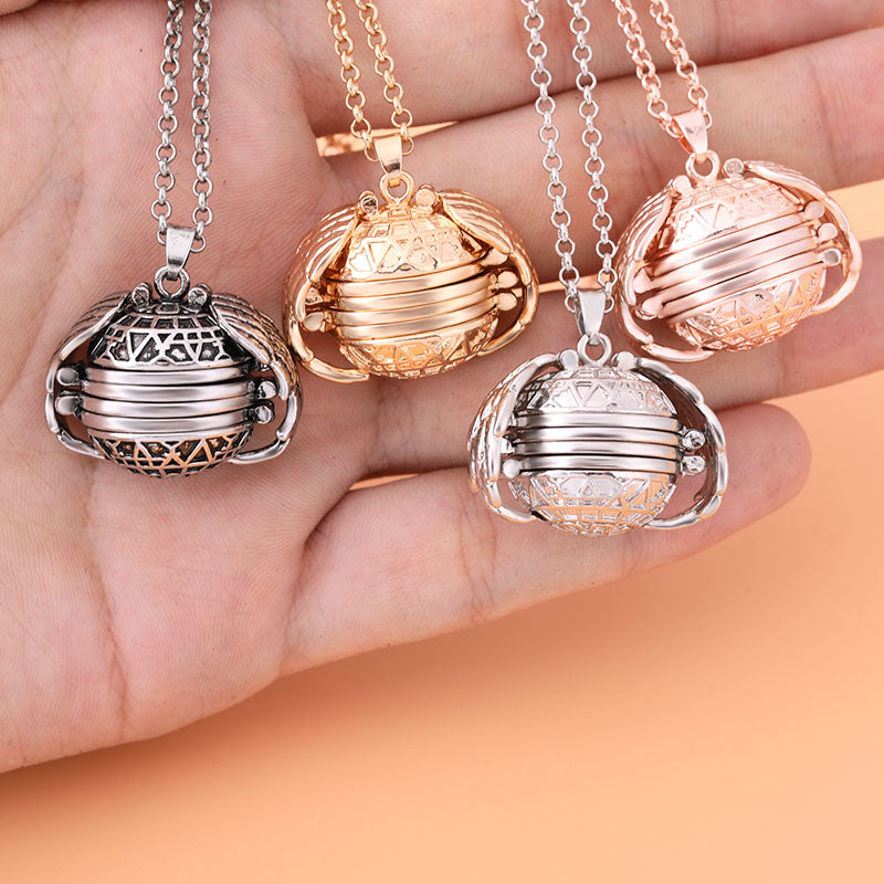 Stylish Multi-Layer Photo Locket Necklace-Antique silver-State of Style