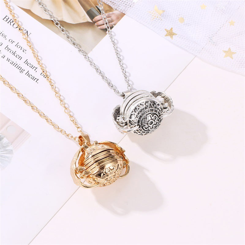 Stylish Multi-Layer Photo Locket Necklace-Antique silver-State of Style