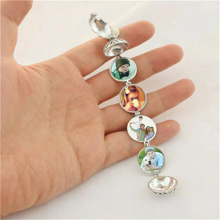 Stylish Multi-Layer Photo Locket Necklace-Antique silver-State of Style