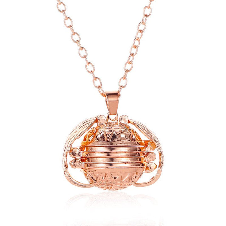 Stylish Multi-Layer Photo Locket Necklace-Rose gold-State of Style