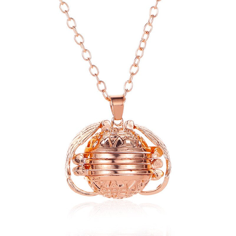 Stylish Multi-Layer Photo Locket Necklace-Rose gold-State of Style