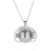 Stylish Multi-Layer Photo Locket Necklace-White gold-State of Style
