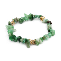 Stylish Natural Stone Crystal Bead Bracelet - Celine-Green Aventurine-State of Style