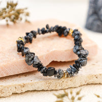 Stylish Natural Stone Crystal Beads Bracelet - Celine-Black Turquoise-State of Style