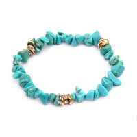 Stylish Natural Stone Crystal Beads Bracelet - Celine-Turquoise-State of Style