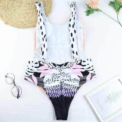 Stylish one-piece swimsuit with animal print for women - WildWelle-Leopard-S-State of Style