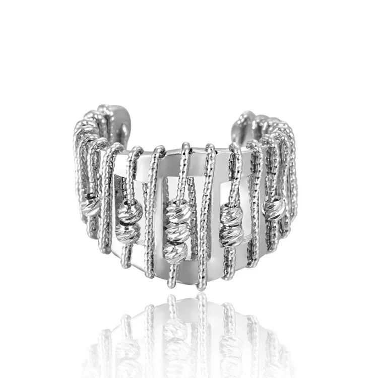 Stylish Openwork Pearl Ring – Alina-State of Style
