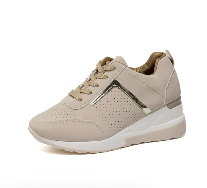 Stylish Orthopaedic Women's Sneakers - Lea-Beige-3-State of Style