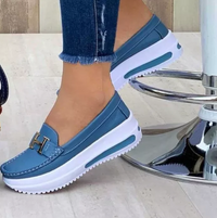 Stylish orthopedic women's shoes for pain-free walking – Selina-Light blue-3-State of Style