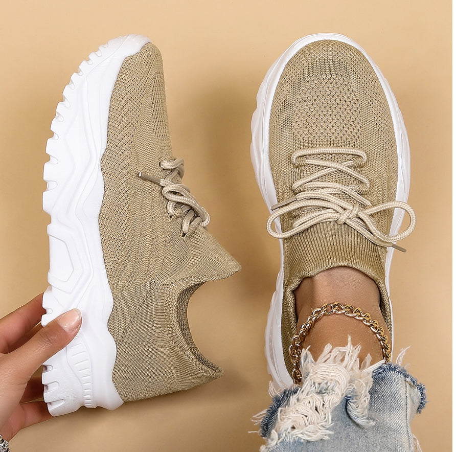 Stylish Orthopedic Women's Sneakers - Elena-Beige-5-State of Style