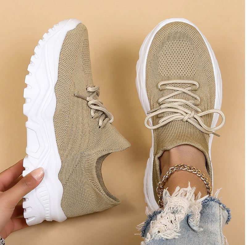 Stylish Orthopedic Women's Sneakers - Elena-Beige-5-State of Style