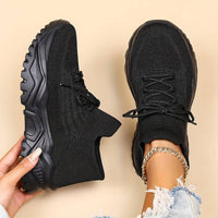 Stylish Orthopedic Women's Sneakers - Elena-Black-5-State of Style