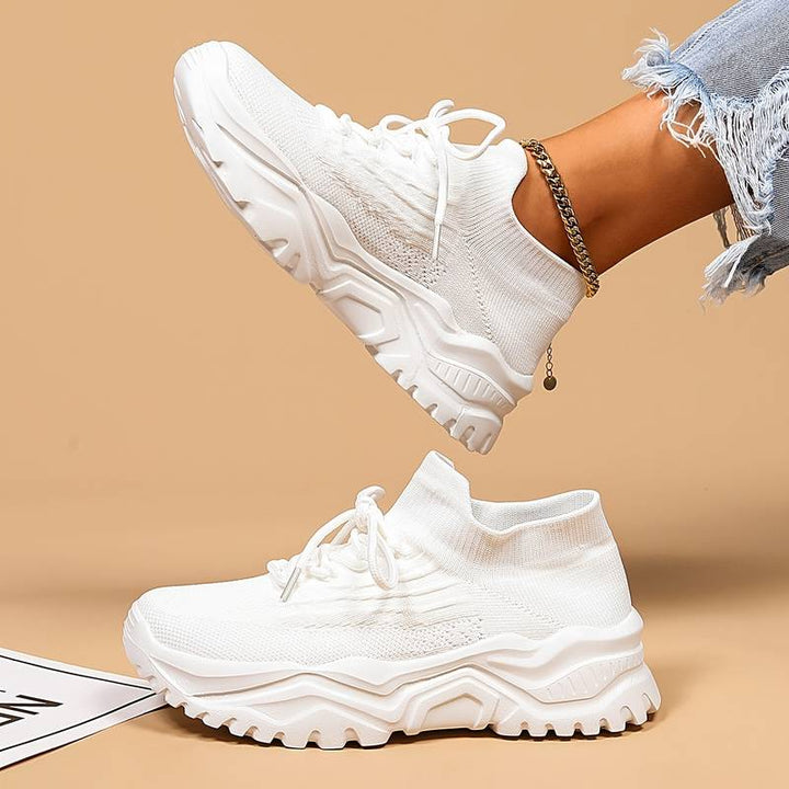 Stylish Orthopedic Women's Sneakers - Elena-White-5-State of Style