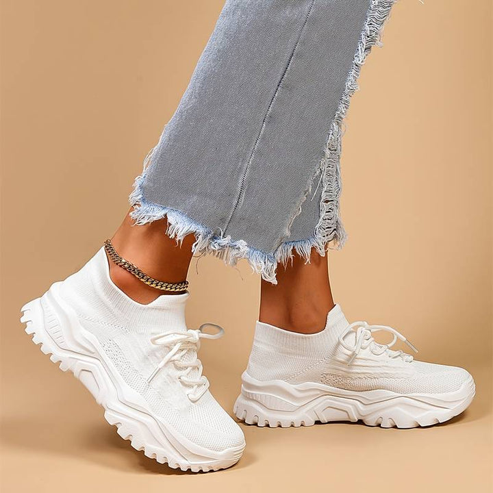 Stylish Orthopedic Women's Sneakers - Elena-White-5-State of Style