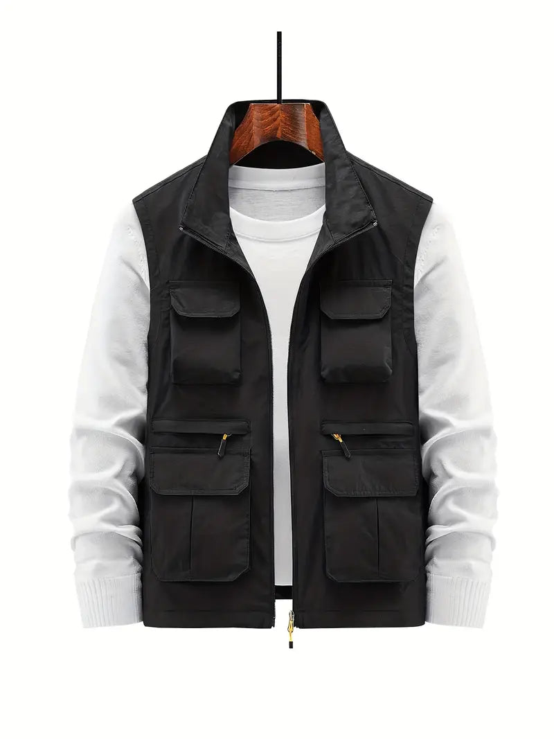 Stylish Outdoor Men's Vest - Thorne-Black-M-State of Style