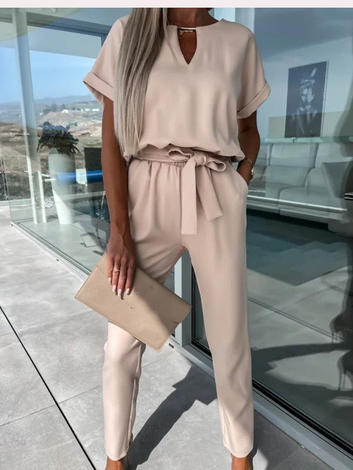 Stylish Patty Jumpsuit - Elise-Bright Pink-S-State of Style