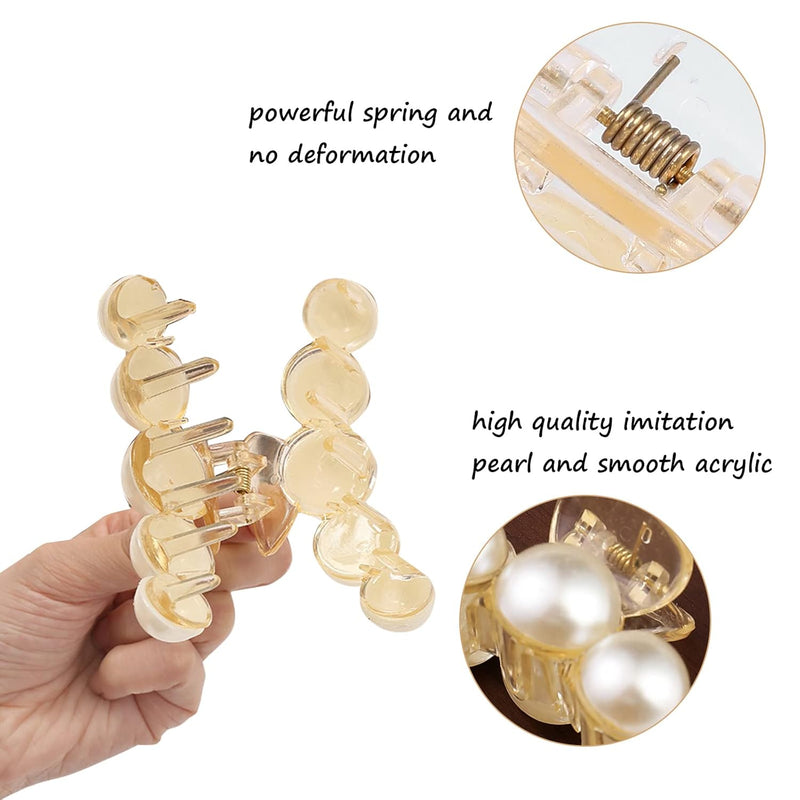 Stylish Pearl Hair Clips - 4-Pack-Set 1-State of Style